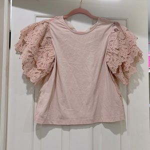 Anthropologie blouse, lace back
